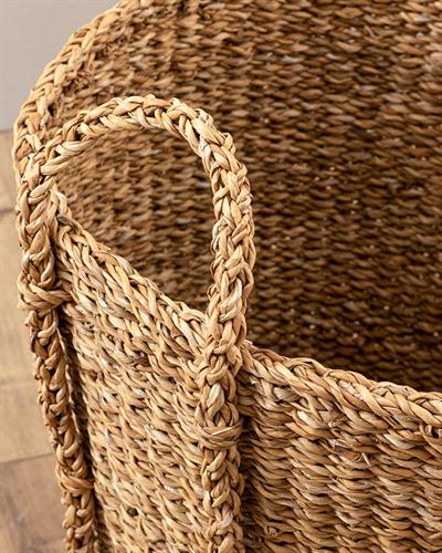 Nature Кошница Слама 40x35 см Кафяв