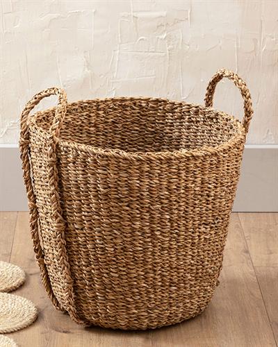 Nature Кошница Слама 40x35 см Кафяв