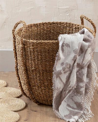 Nature Кошница Слама 45x40 cm Кафяв