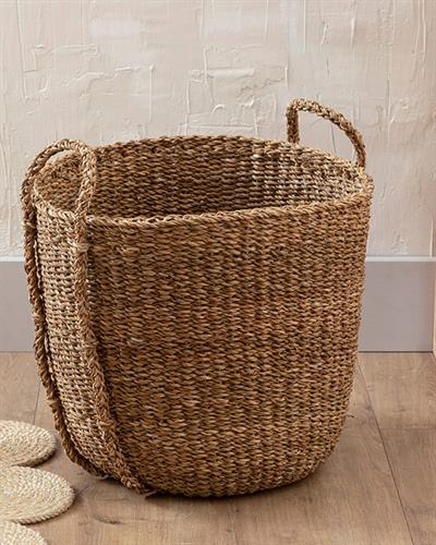 Nature Кошница Слама 45x40 cm Кафяв