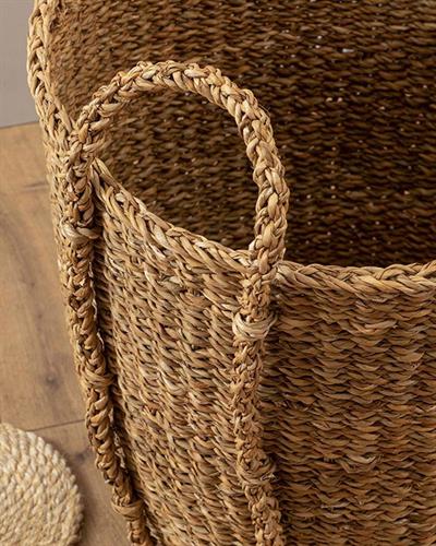 Nature Кошница Слама 45x40 cm Кафяв