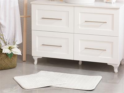 Nature ПОСТЕЛКА ЗА БАНЯ КО От жакард Фланела 50x80 - 45x50 cm White