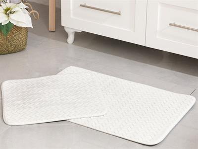 Nature ПОСТЕЛКА ЗА БАНЯ КО От жакард Фланела 50x80 - 45x50 cm White