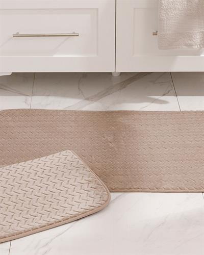 Nature ПОСТЕЛКА ЗА БАНЯ КО От жакард Фланела 60x100 cm + 60x50 cm Stone Color