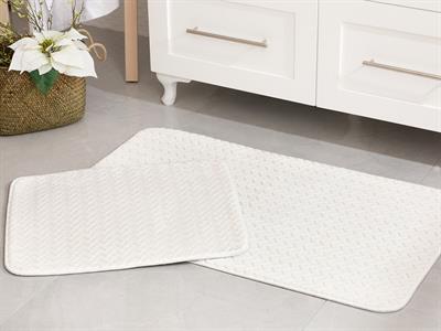 Nature ПОСТЕЛКА ЗА БАНЯ КО От жакард Фланела 60x100 cm + 60x50 cm White