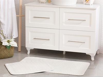 Nature ПОСТЕЛКА ЗА БАНЯ КО От жакард Фланела 60x100 cm + 60x50 cm White