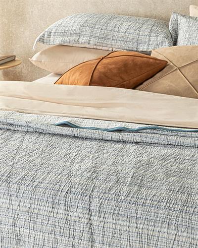 Naturel Lines Покривка За Легло К King Size, Дамски Шарени Единични Дълги Чорапи С Маншети, Синьо, 260 X 280 Cm