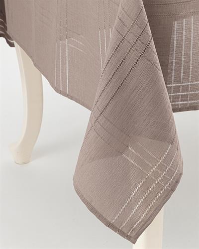 Navy Покривка За Маса Ажурен, Полиестер, Тъмно Бежово, 150 X 200 Cm