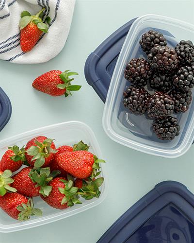 Navy Комплект Кутия За Съхранение 5 Бр., Пластмасов, Тъмно Синьо, 5 X 300 Ml