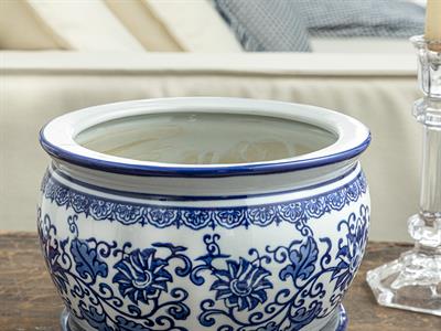 Nelson Саксия Порцелан 20x20x15,5 см Син - Бял.