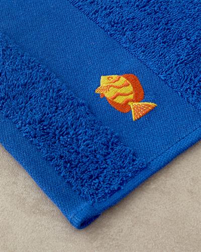 Nemo Кърпа За Лице С бродерия Памучен 50x80 см Морскосин