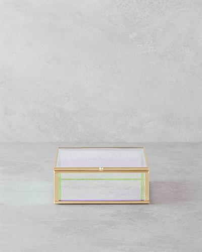Nerita Декоративна Кутия 14.2x14.2x5.5см Блясък ирис