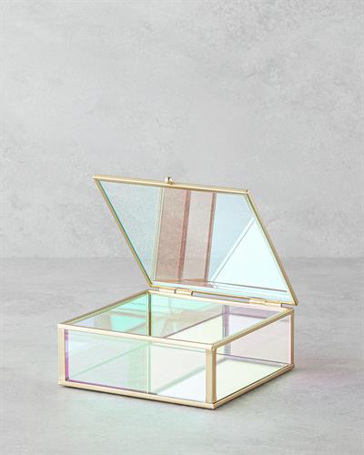 Nerita Декоративна Кутия 14.2x14.2x5.5см Блясък ирис