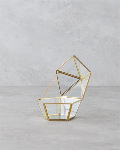 Nevana Декоративна Кутия 12.8x12.2x9.5см Златен