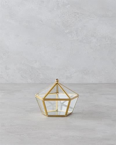 Nevana Декоративна Кутия 12.8x12.2x9.5см Златен