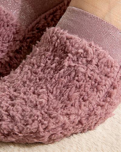 New Soft Silvery Плюшени Чорапи Дамски, Плюш, Розово, 36-38