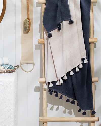 Nico Cottony Fringed Bath Towel 70x140 cm Anthracite