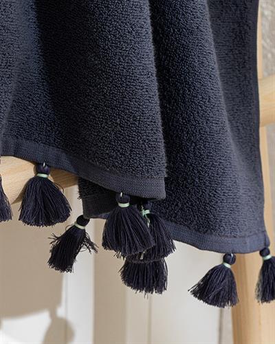 Nico Cottony Fringed Bath Towel 70x140 cm Anthracite