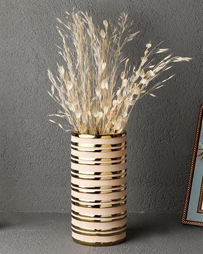 Noble Ваза Каменна керамика 11,5x11,5x22,5 см Златен