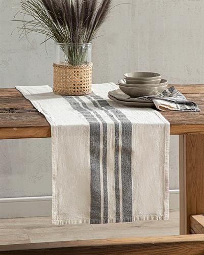 Nola Ранър Памучен, Антрацит, 40 X 150 Cm