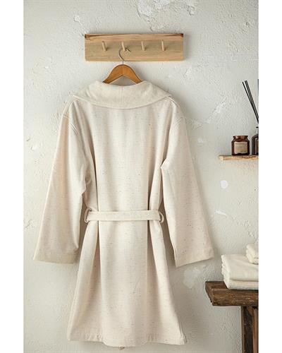 Nope Халат Шал Яка, Памучен Полиестер, Бежово, S-M