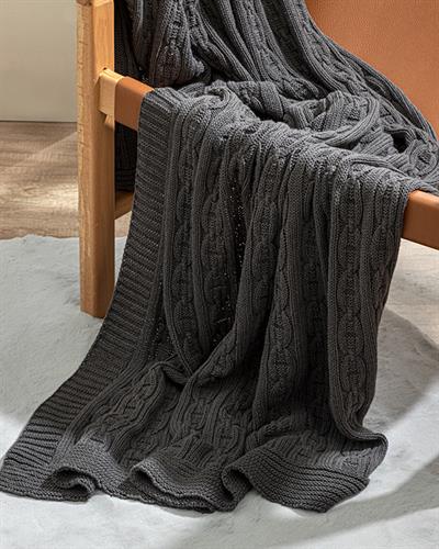 North Pole Шал За Кресло Трикотаж, Антрацит, 130 X 170 Cm