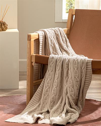 North Pole Шал За Диван Трико 130x170 см Бежов