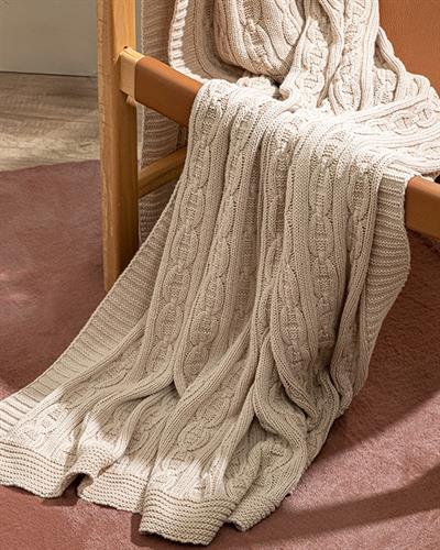 North Pole Шал За Диван Трико 130x170 см Бежов