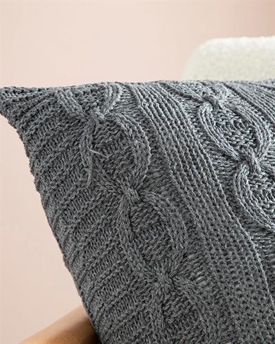 North Pole Декоративна Калъфка За Възглавница Трикотаж, Антрацит, 40 X 40 Cm