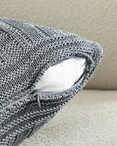 North Pole Декоративна Калъфка За Възглавница Трикотаж, Антрацит, 40 X 40 Cm