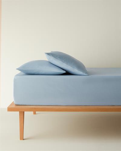 Novella Premium Soft Cotton Double Person Fitted Sheet Set 160x200 cm Blue