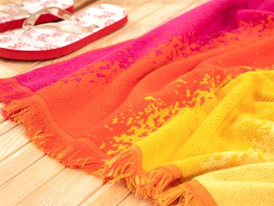 Ocean Waves ПЛАЖНА ХАВЛИЯ Боядисана нишка 80x150 cm Orange,