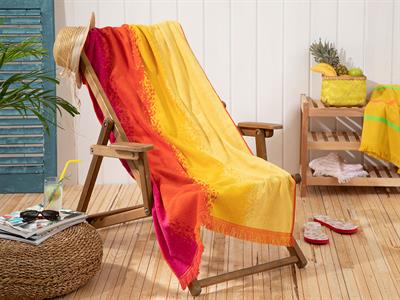 Ocean Waves ПЛАЖНА ХАВЛИЯ Боядисана нишка 80x150 cm Orange,