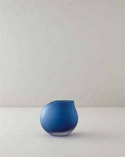 Olena Ваза Стъкло 19x20x10,5 см Морскосин