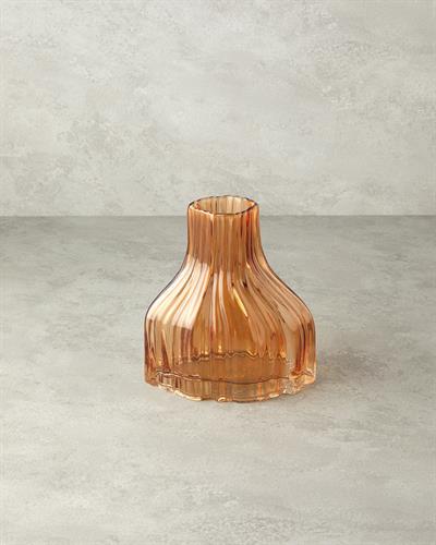 Oliva Ваза Стъкло 19x10,8x21см. Кехлибар