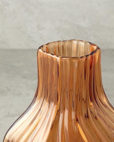 Oliva Ваза Стъкло 19x10,8x21см. Кехлибар