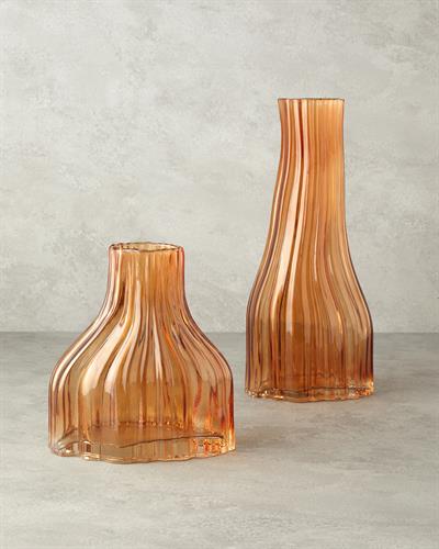 Oliva Ваза Стъкло 19x10,8x21см. Кехлибар