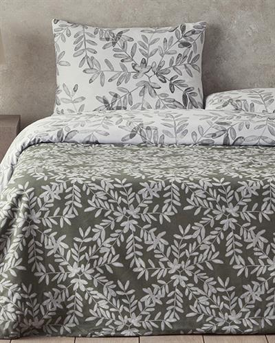 Olive Twig Спално Бельо Компле Двоен Размер, Креп, Маслинено Зелено, 200 X 220 Cm