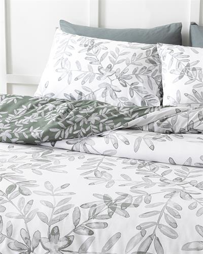Olive Twig Crêpe King Size Duvet Cover Set 240x220 cm Olive Green