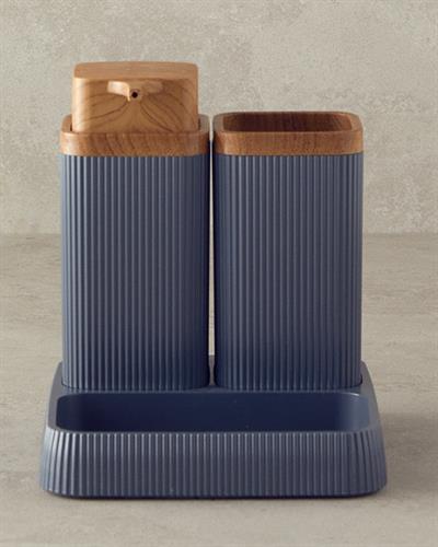 Olivia 3 Set Bathroom Set 15x16x17 cm Anthracite