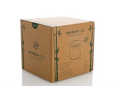 Olla КУТИЯ ЗА СЪХРАНЕНИЕ Малка Бамбук 600 ml Beige