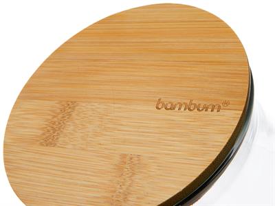 Olla КУТИЯ ЗА СЪХРАНЕНИЕ Малка Бамбук 600 ml Beige