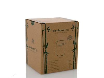 Olla КУТИЯ ЗА СЪХРАНЕНИЕ Средна Бамбук 800 ml Beige