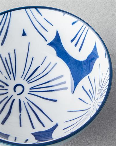 Ophelia Купа Порцелан 11 см Син - Бял.