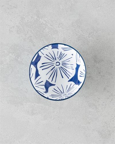 Ophelia Купа Порцелан 11 см Син - Бял.