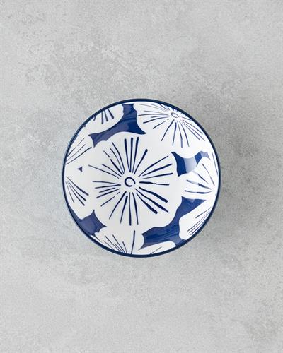 Ophelia Купа Порцелан 13 см Син - Бял.