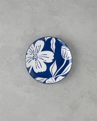 Ophelia Чиния За Торта Порцелан 15x15 см Син - Бял.