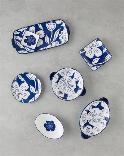 Ophelia Купа За Аперитив Порцелан 8x7 cm Син - Бял.