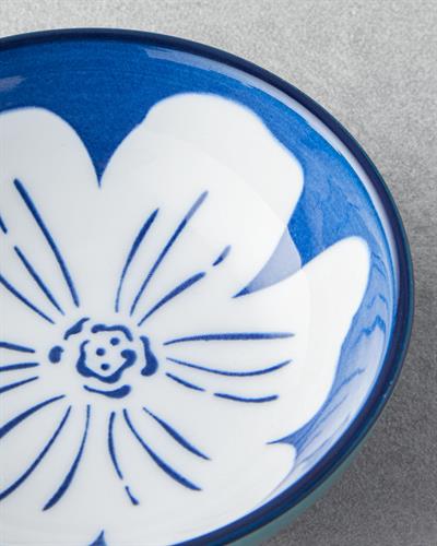 Ophelia Купа Порцелан 9 cm Син - Бял.