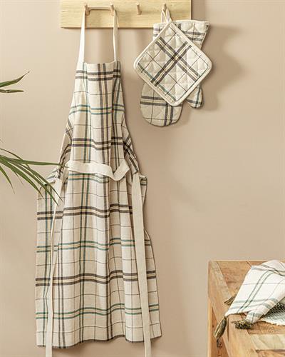 Orbit Кухненска Престилка Памук 85x65см Бежов - Зелен